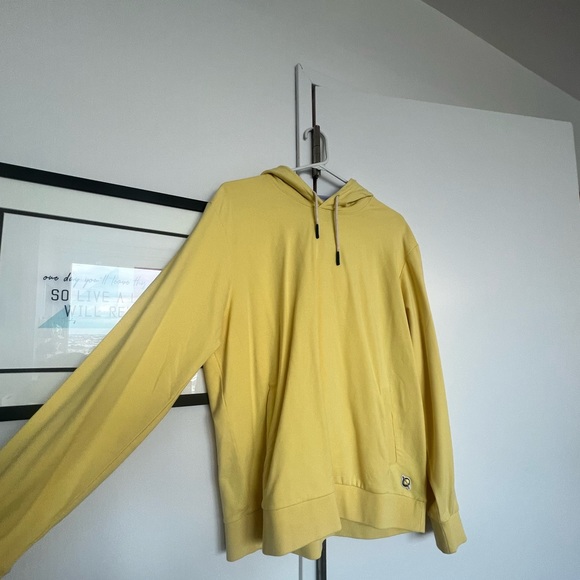 Bonobos Large Yellow Sweatshirt (lavender inside hood) - Picture 2 of 7
